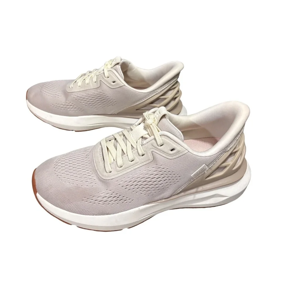 Kizik Athens Sneakers Womens 9 Wide Sand Beige Hands-Free WATH2510-2D EUC